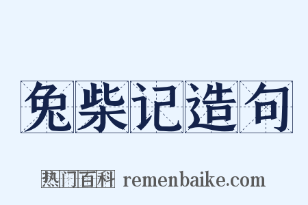 兔柴记造句是什么意思的图片